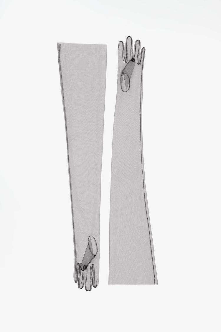 LONG TULLE GLOVES LIMITED EDITION — Black