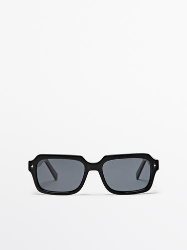 Lunettes de soleil rectangulaires - Noir de Zara