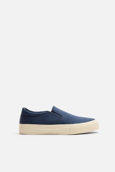 TENNIS SANS LACETS EN TISSU - Bleu foncé de Zara - Image 4