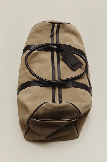 BOLSA VIAJE PIEL - Beige de Zara