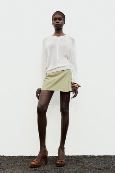 ОДНОТОННЫЙ ДЖЕМПЕР — БЕЛЫЙ от Zara — изображение 0