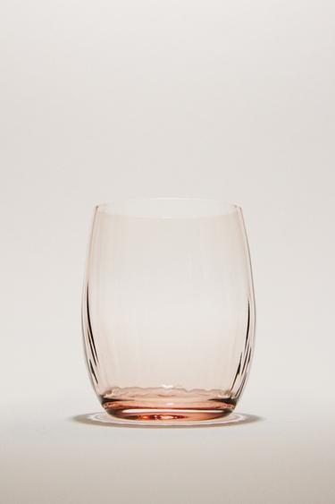 VASO CRISTALIN EFECTO ÓPTICO - Rosa de Zara