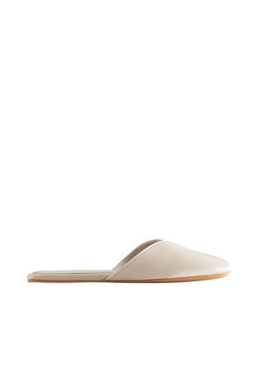 SATEEN MULE SLIPPERS WITH TRIM DETAIL - pink gold by Zara
