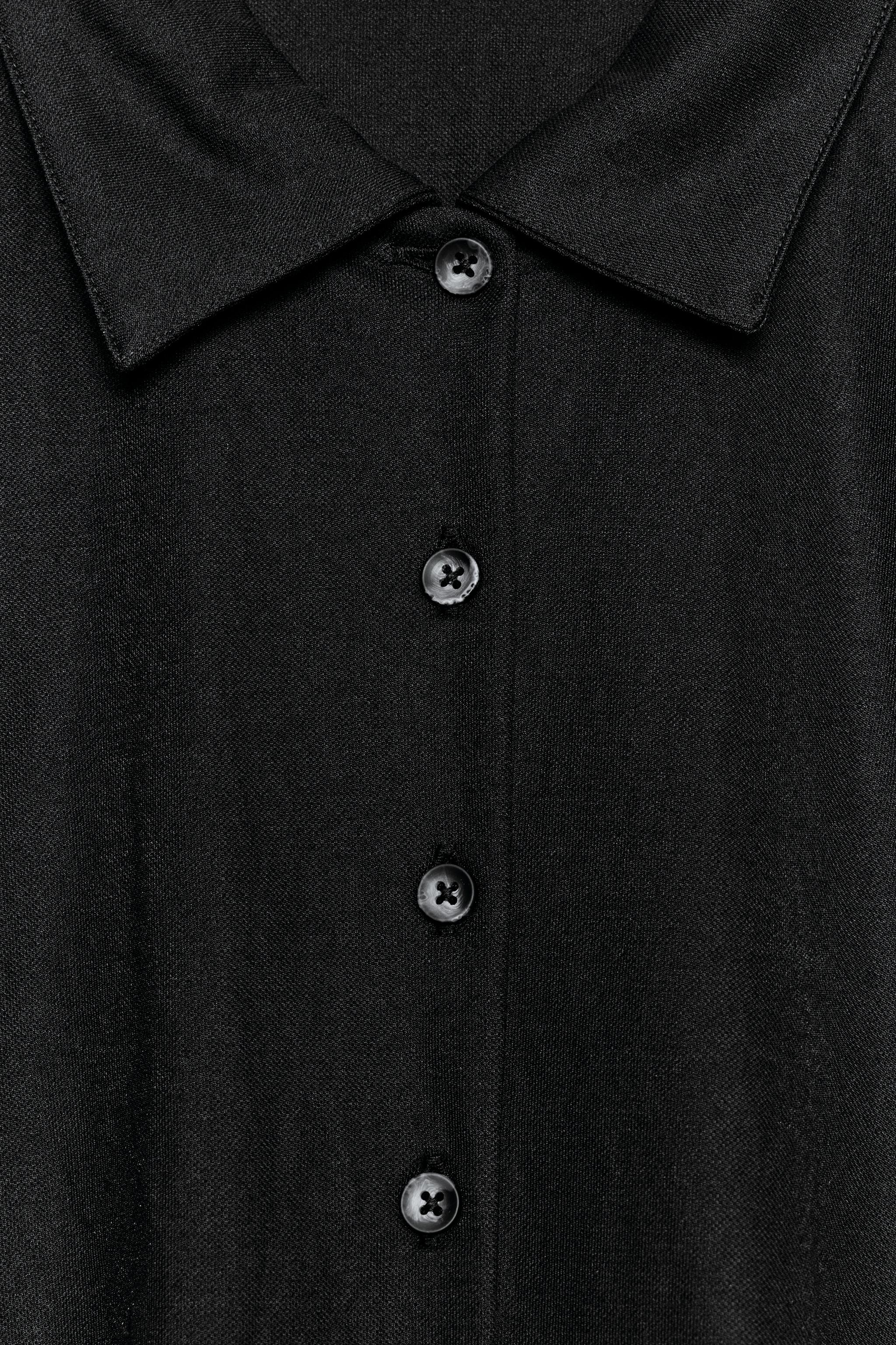 Женские топы Zara BUTTONED PLEATED TOP — фото 7