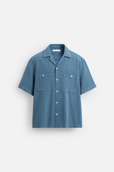 CAMISA RELAXED FIT - Índigo de Zara