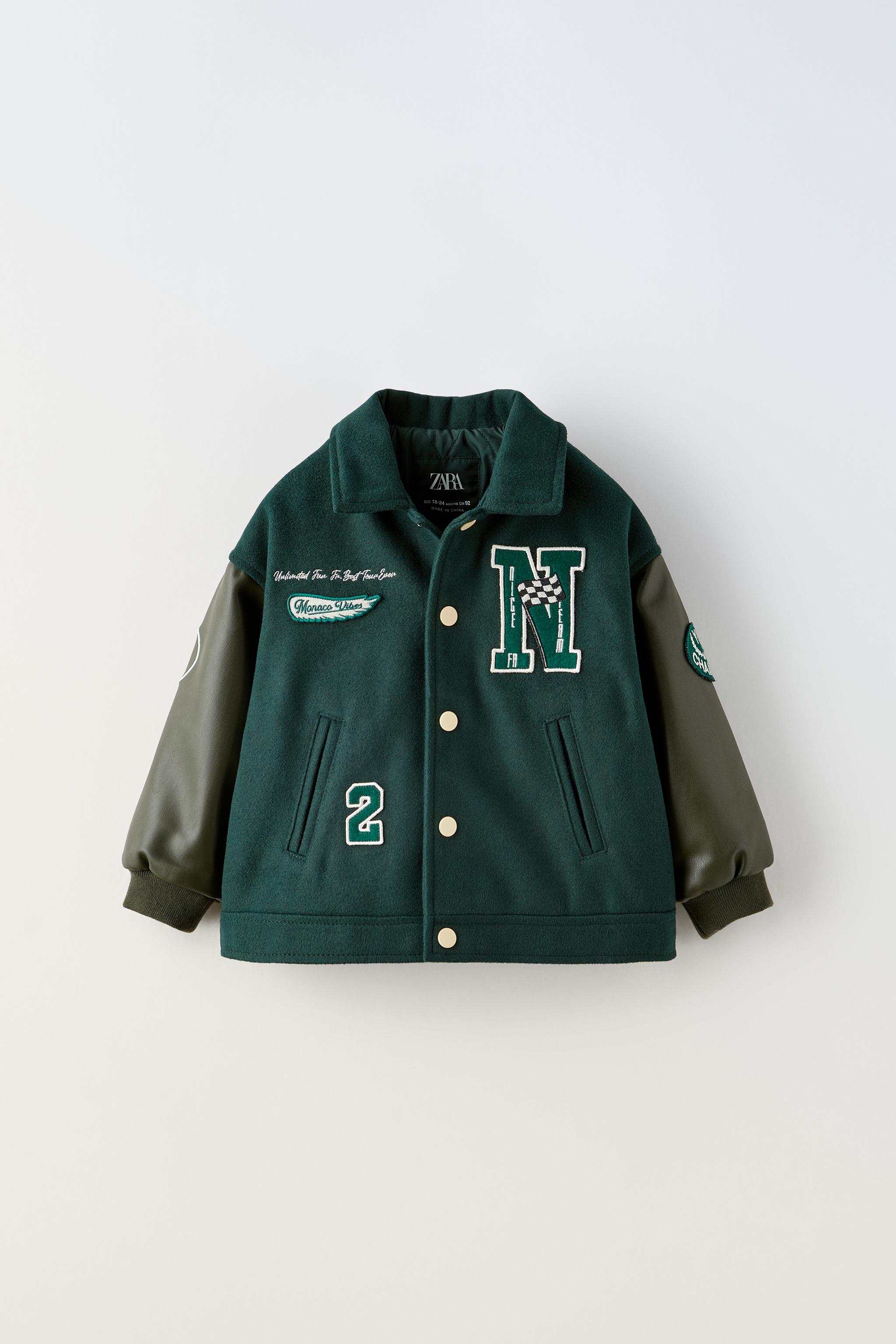 MIXED PATCH JACKET - Dark green | ZARA Canada