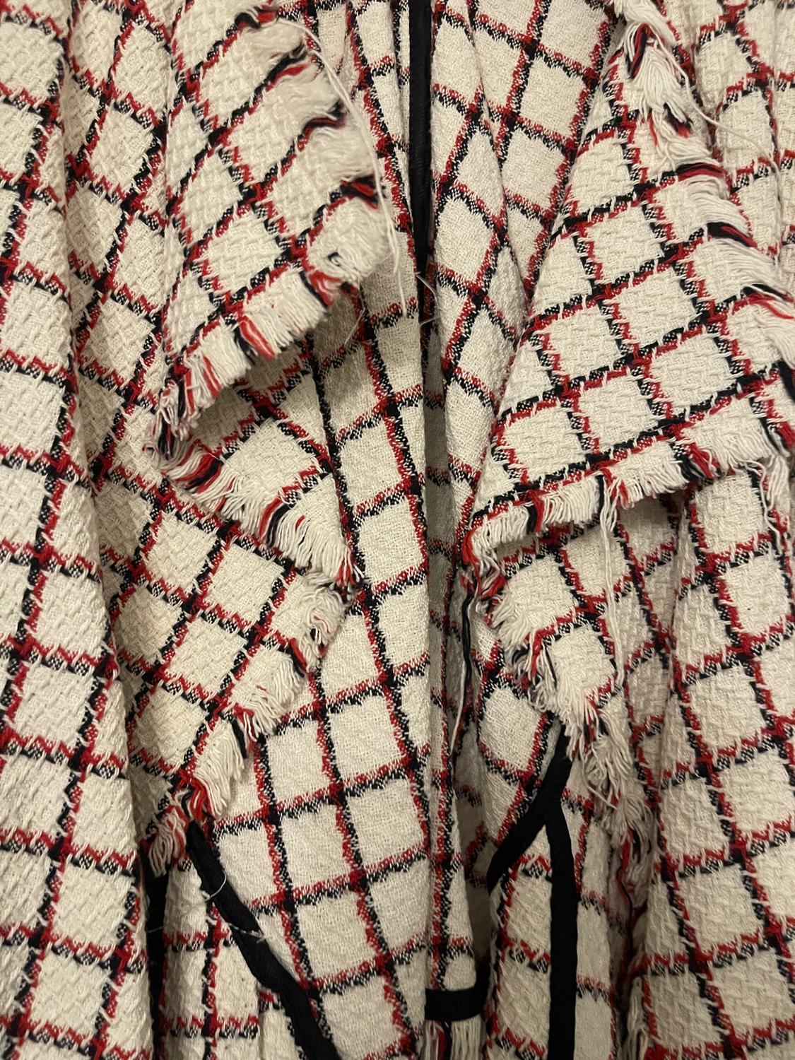 FRAYED CHECKED BLAZER - Image 3
