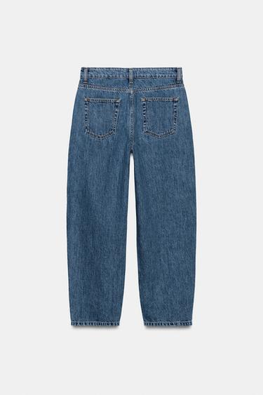 ZW COLLECTION TAPERED MID-WAIST JEANS - Blue by Zara
