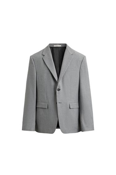 Zara COMFORT SUIT JACKET - Gray