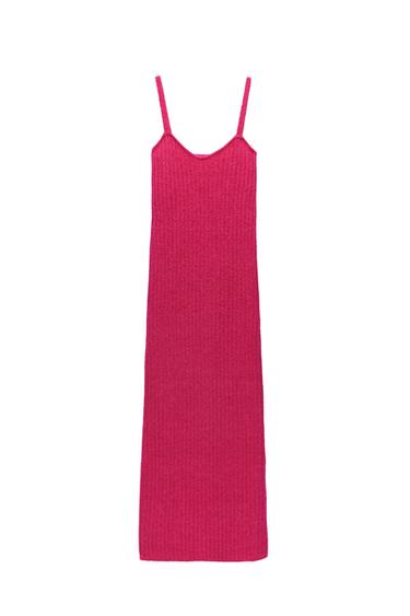 WOOL ALPACA BEADED STRAPPY DRESS