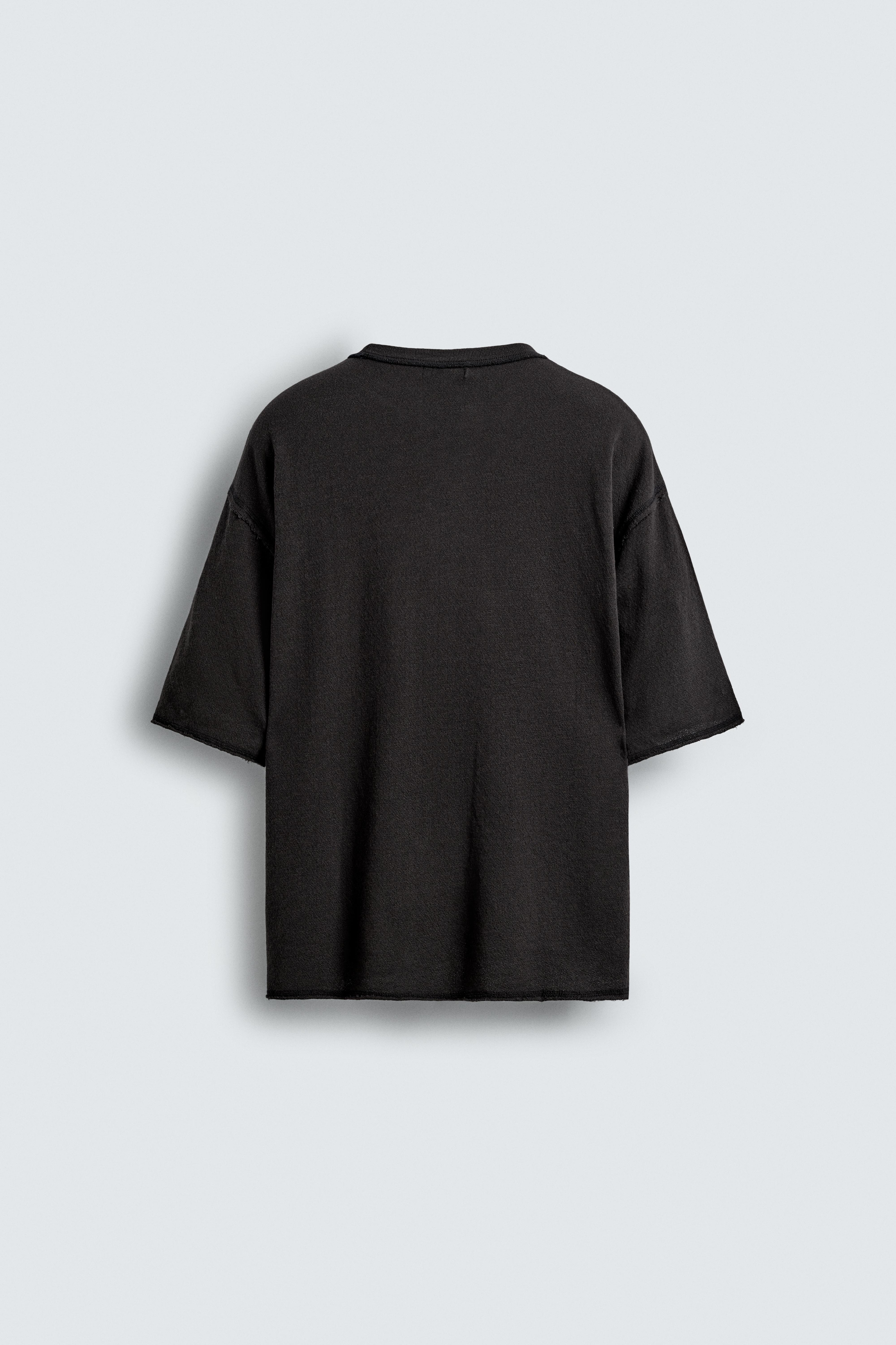 WASHED PRINTED KNIT T-SHIRT
