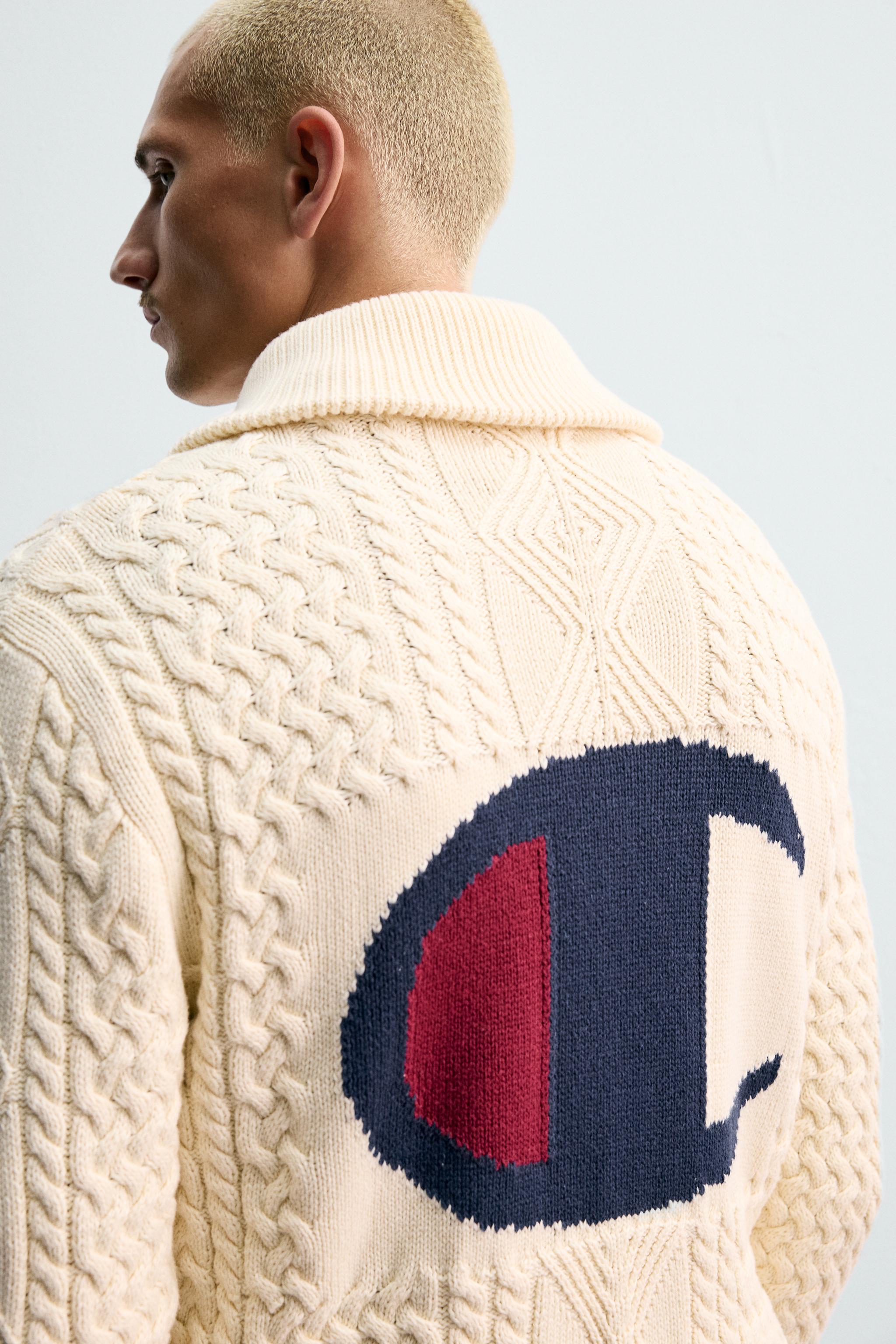 ケーブル編みジャカードニットジャケット チャンピオン®️ x Zara