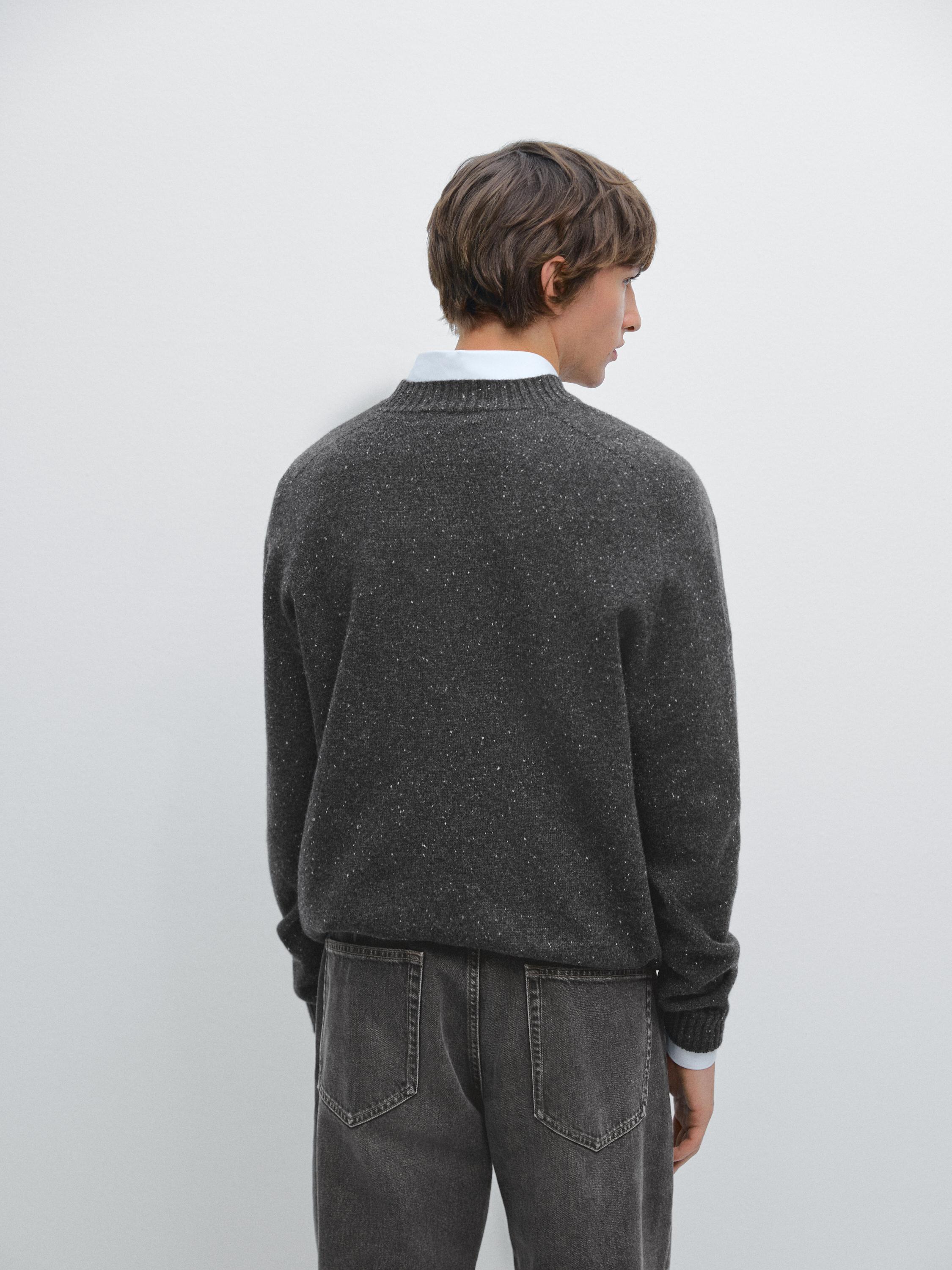 Crew neck sweater 100% wool