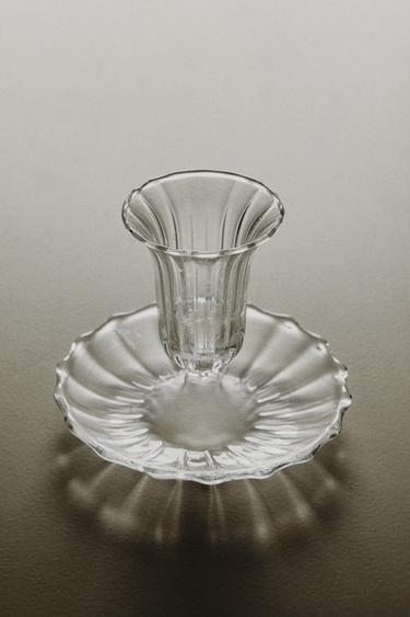 PORTAVELAS VIDRIO TRANSPARENTE - Transparente de Zara