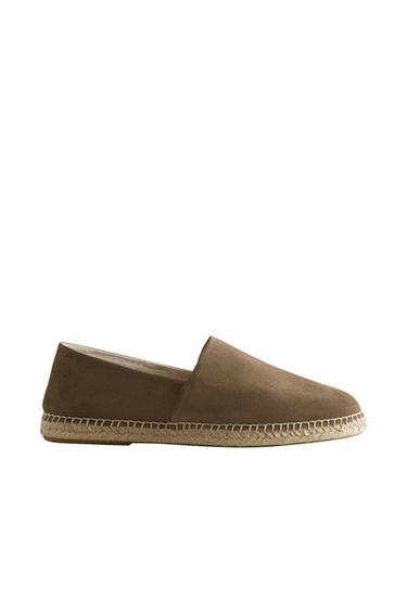 LEDER-ESPADRILLES - Maulwurfsgrau von Zara