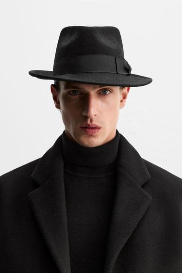 WOOL FEDORA HAT - Black by Zara - Image 0