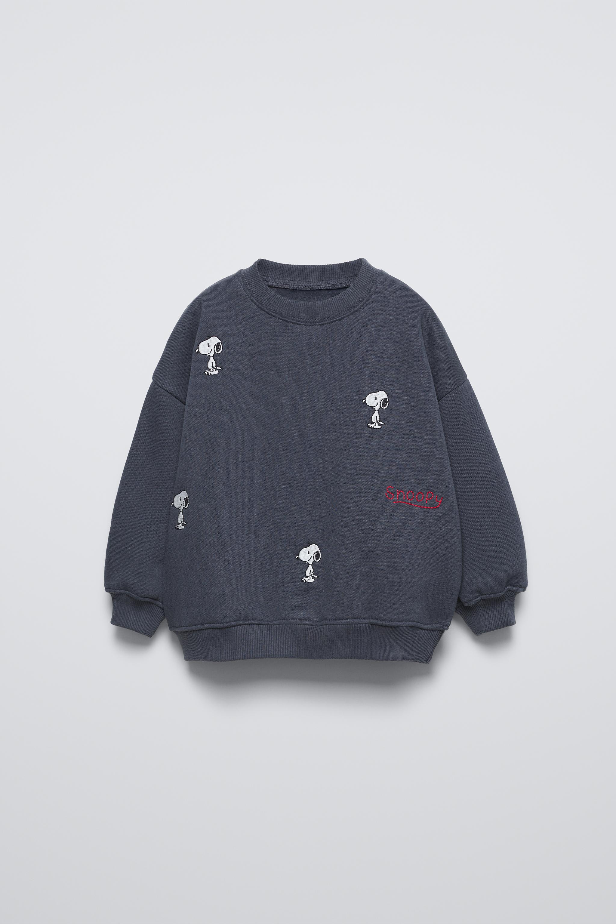 Zara snoopy factory sweatshirt, 12-18m