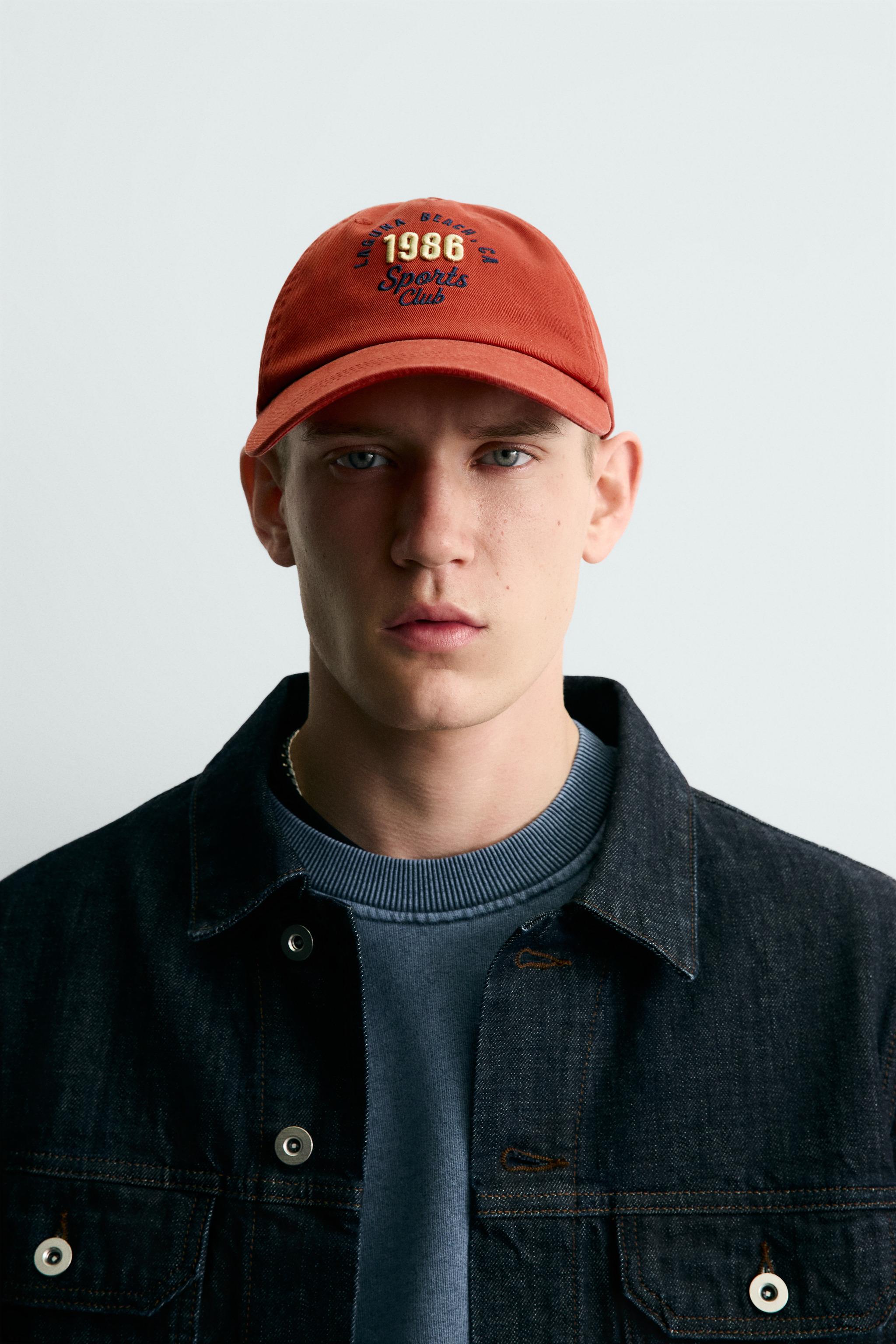 EMBROIDERED TEXT CAP - Red | ZARA United States