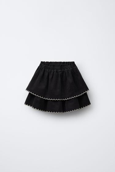 NEEDLECORD BERMUDA SKORT - Anthracite grey by Zara - Image 0