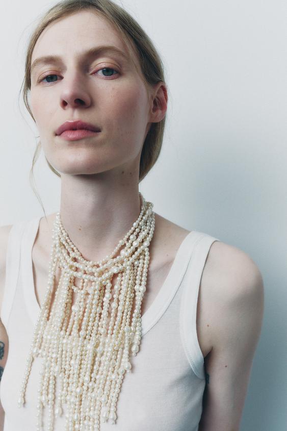 MULTISTRAND FAUX PEARL NECKLACE ZARA Spain