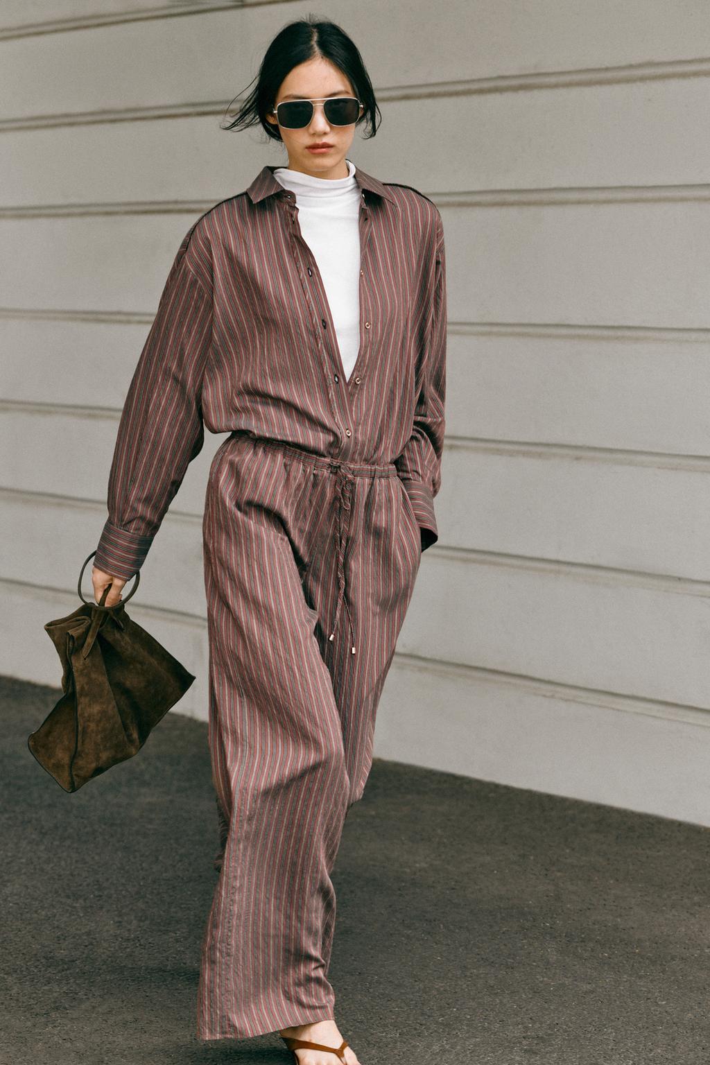 STRIPED FLOWING SHIRT