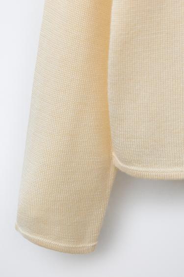 FLOWY KNIT CARDIGAN WITH SILK - Vanilla by Zara - Image 3