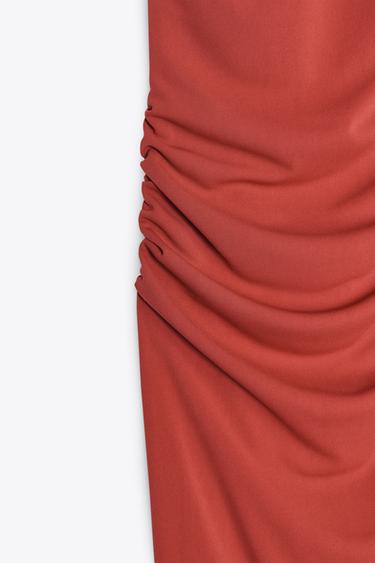 VESTIDO MIDI HALTER ESPALDA CRUZADA - Caldero de Zara