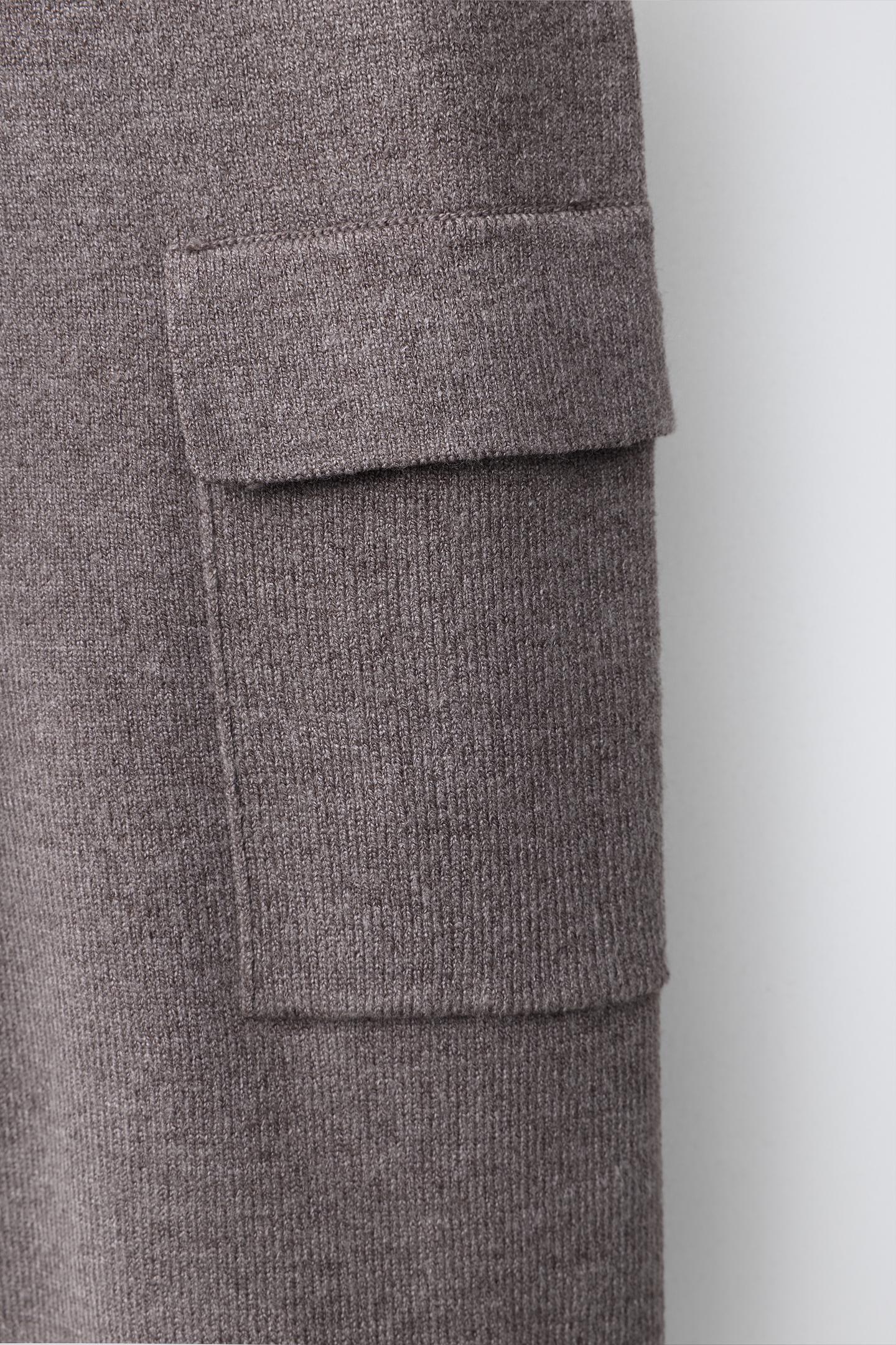 Детские брюки Zara Knit Cargo Jogger, цвет: Коричневый / Серо-коричневый — фото 4