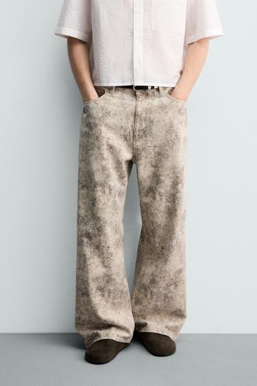 ABSTRACT PRINT BAGGY FIT TROUSERS - Printed by Zara