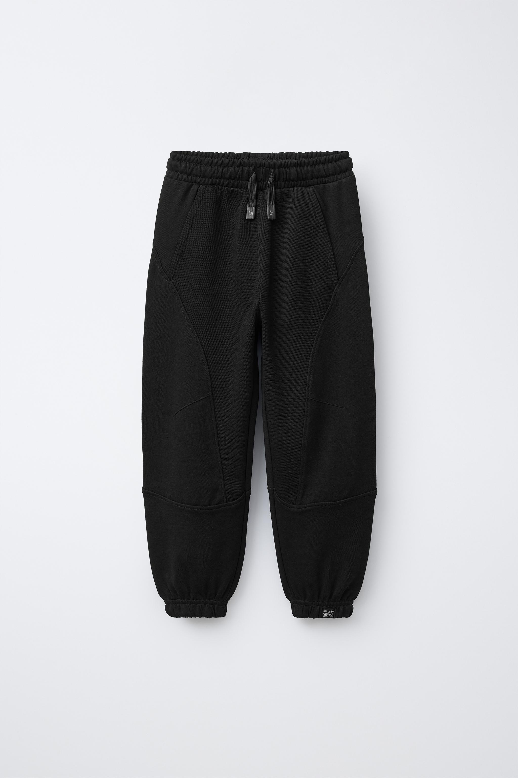 CONTRASTING PIQUÉ BALLOON PANTS