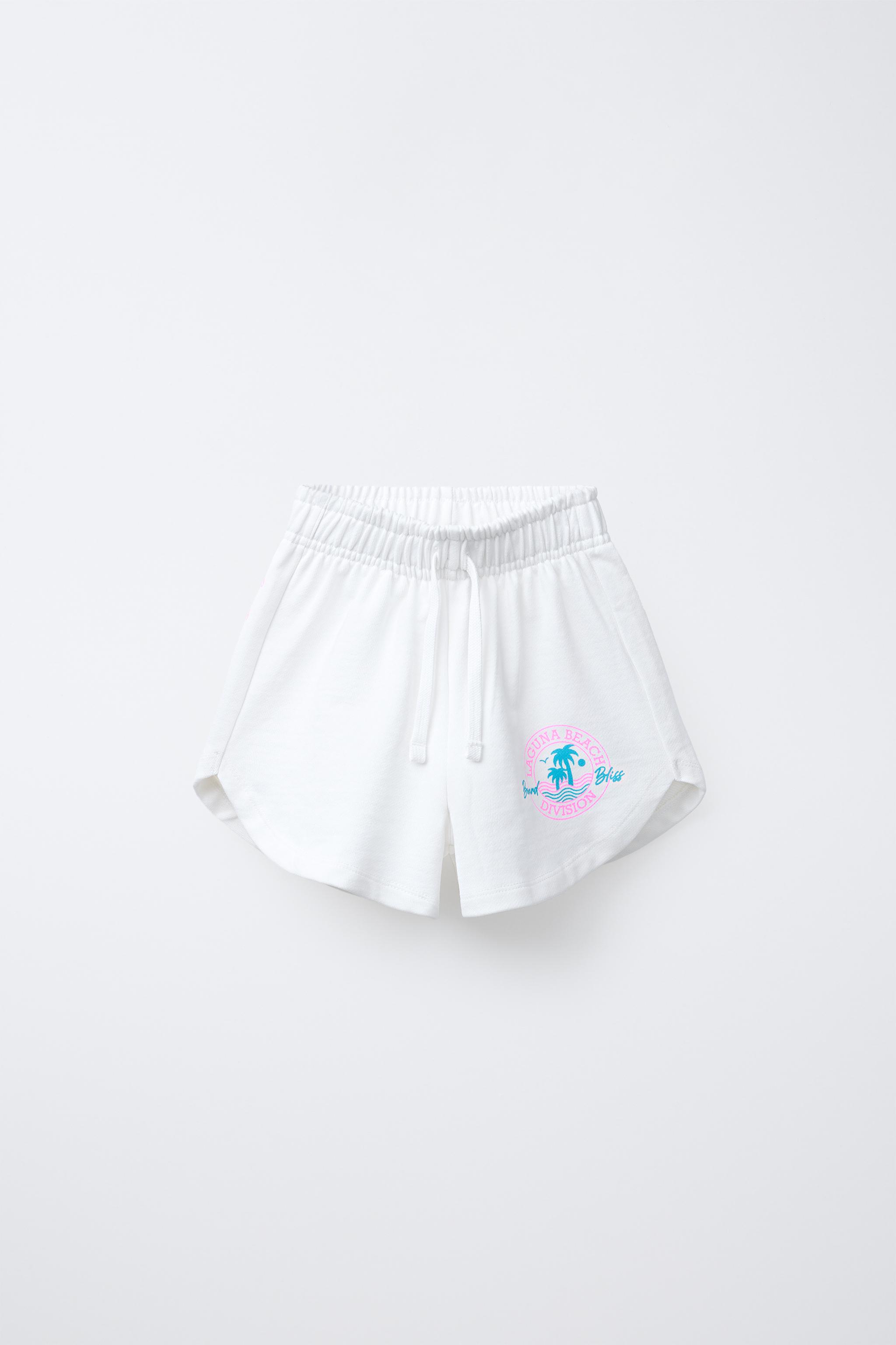 PLUSH PRINTED SHORTS - Oyster-white | ZARA United States