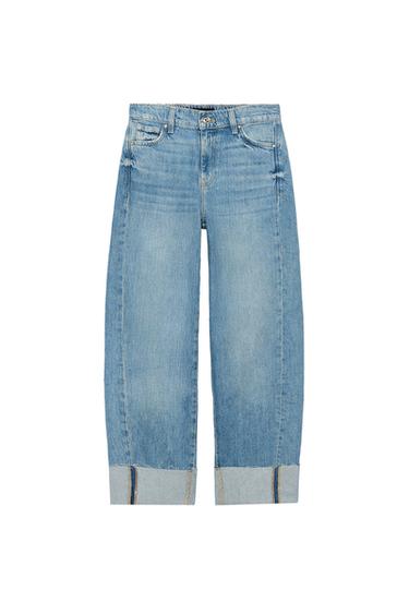 JEANS Z1975 BAGGY TIRO MEDIO BAJO VUELTA - Azul medio de Zara