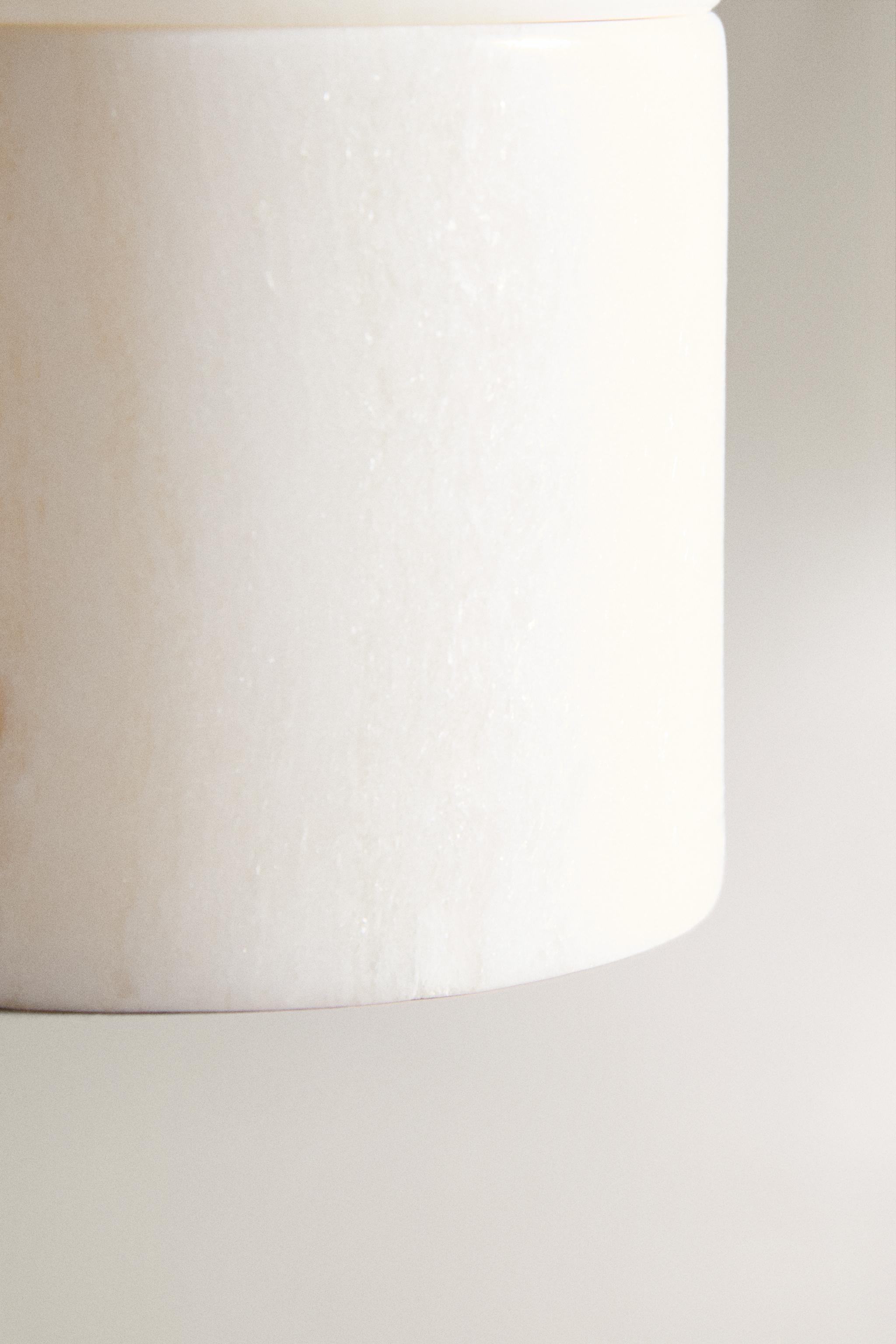 WHITE MARBLE BATHROOM JAR WITH LID