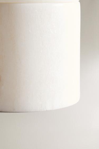 WHITE MARBLE BATHROOM JAR WITH LID - White by Zara - Image 3