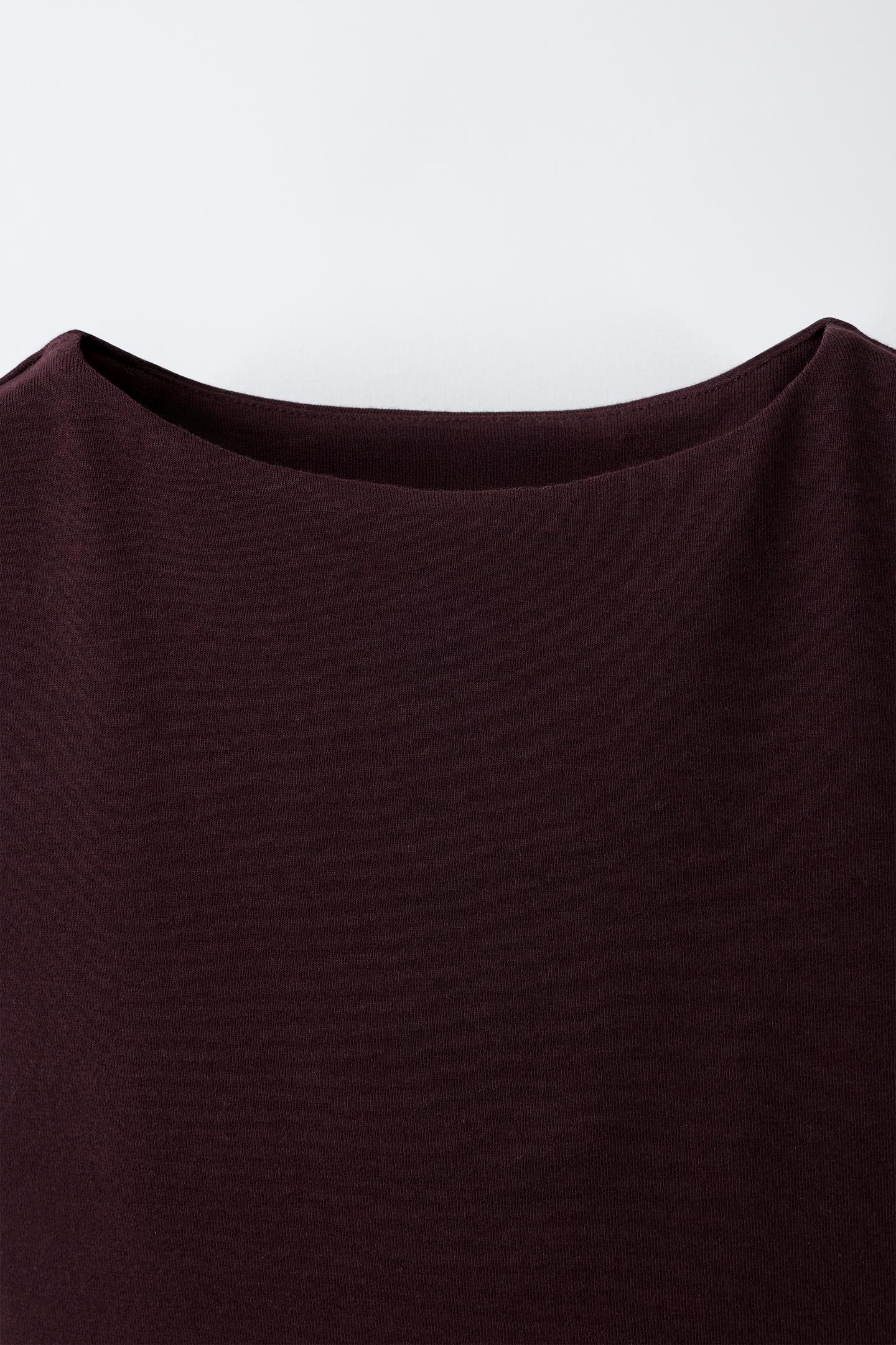 Детская футболка Zara Modal Blend, цвет: Тёмный баклажановый — фото 3