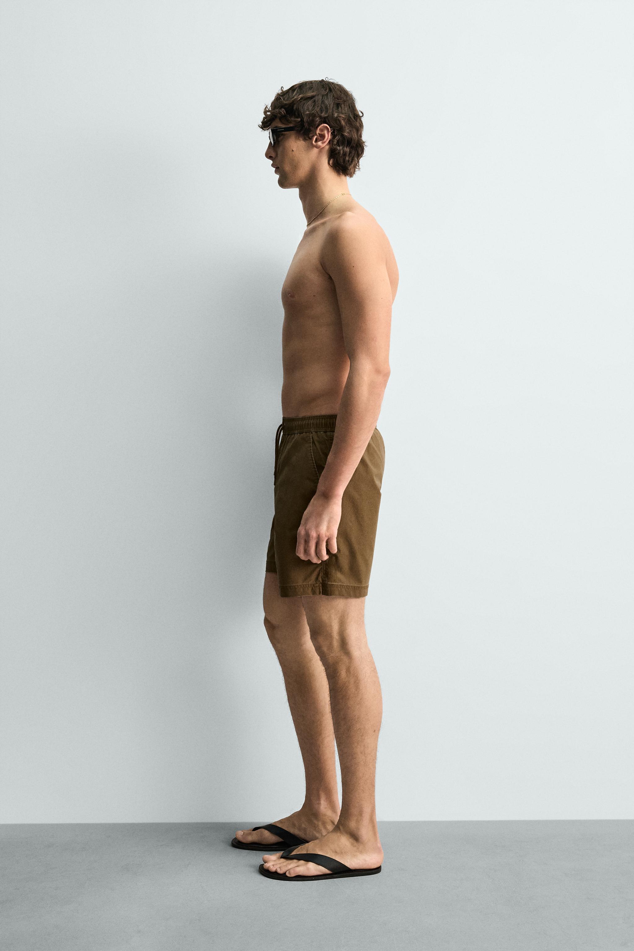 MAILLOT DE BAIN LONG À RAYURES DÉLAVÉES