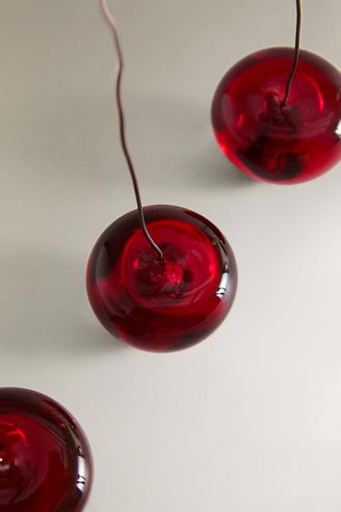 CERISE DÉCORATIVES VERRE (LOT DE 3) - Rouge de Zara - Image 3