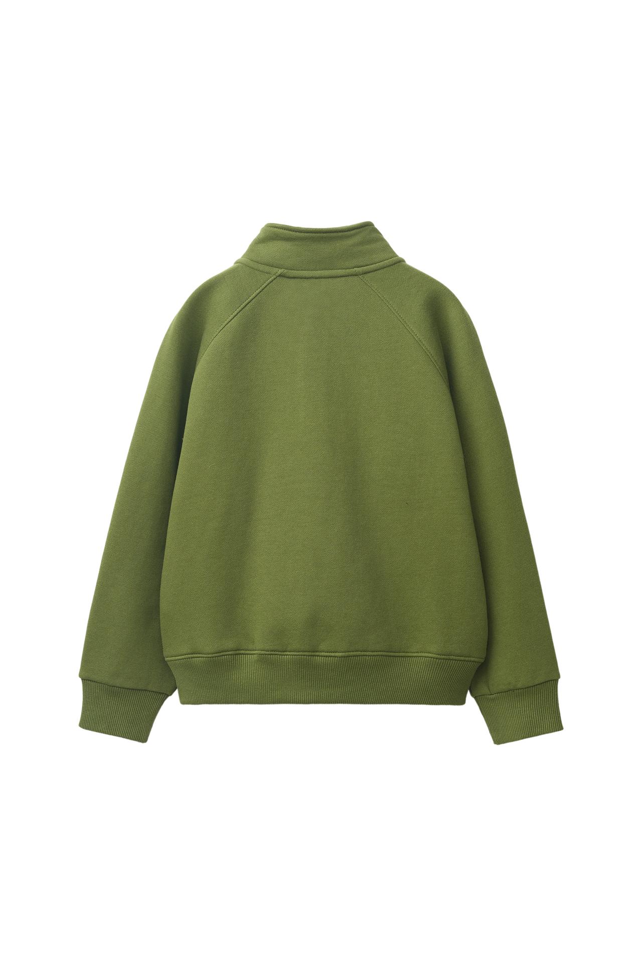LABEL DETAIL SWEATSHIRT — GREEN