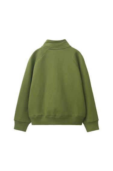 LABEL DETAIL SWEATSHIRT — GREEN 2