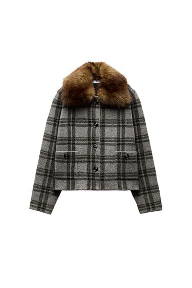 FAUX FUR COLLAR JACKET