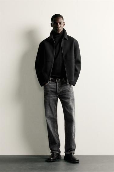CAZADORA REGULAR FIT CON LANA - Negro de Zara - Imagen 0