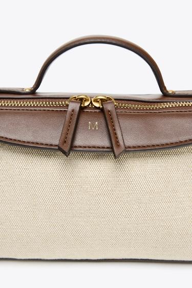 CANVAS OBLONG CITY BAG - Ecru by Zara - Image 7