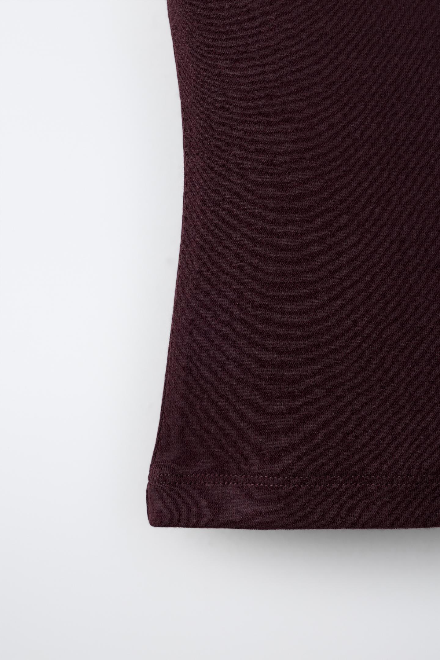 Детская футболка Zara Modal Blend, цвет: Тёмный баклажановый — фото 4