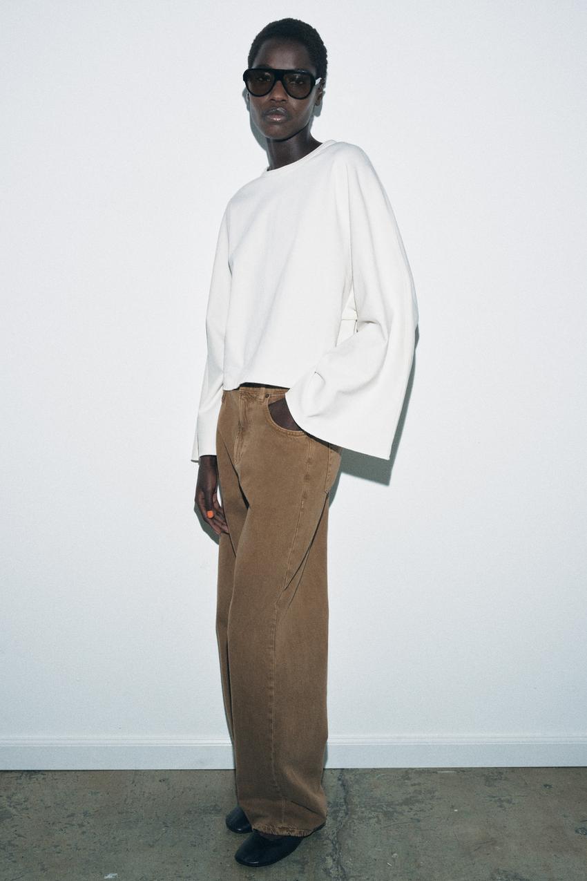 CAPE SLEEVE T-SHIRT - Butter | ZARA United States