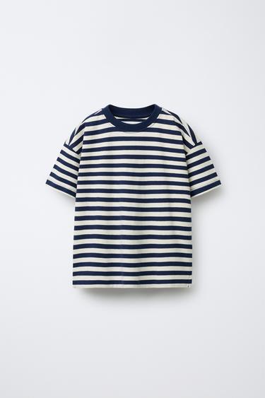 NAUTICAL STRIPE T-SHIRT - Navy blue by Zara