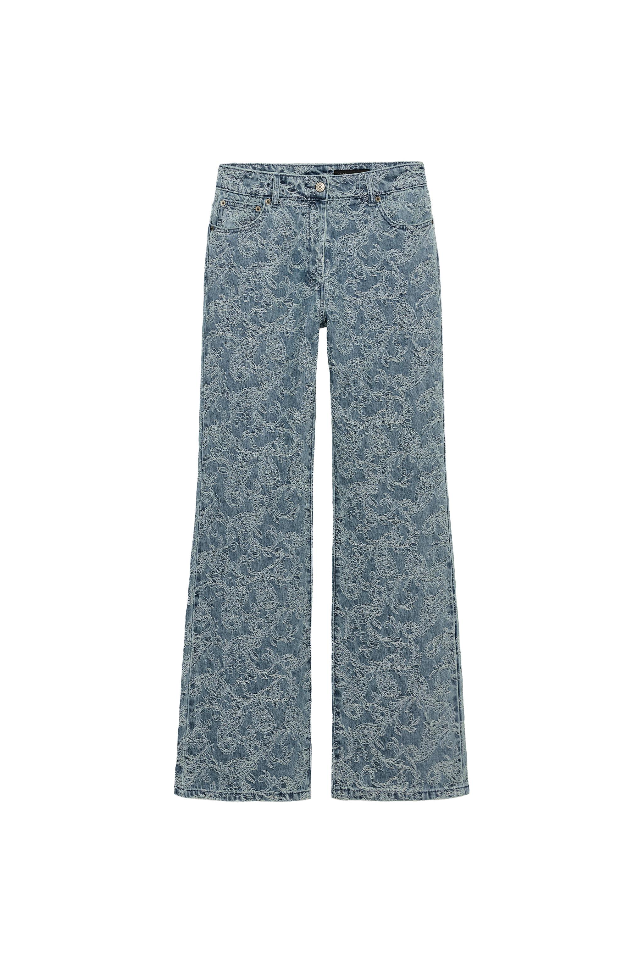 JEANS ZW COLLECTION FLARE TIRO ALTO JACQUARD