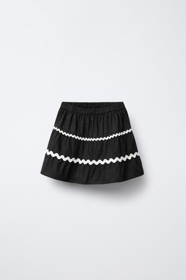 BUKSENEDERDEL I POPLIN - Sort fra Zara - Billede 0