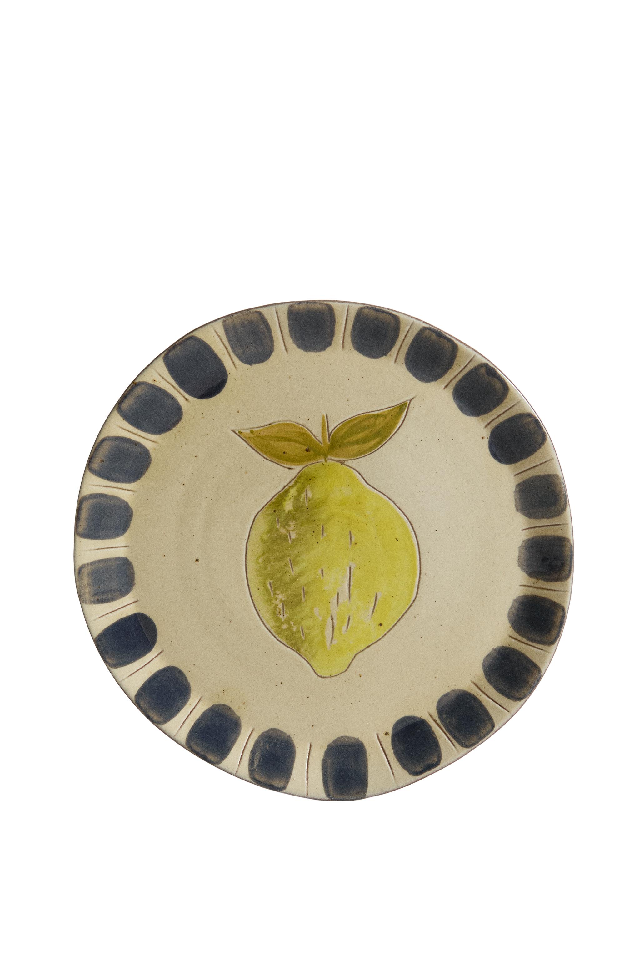FRUIT EARTHENWARE DESSERT PLATE - Yellow | ZARA United States