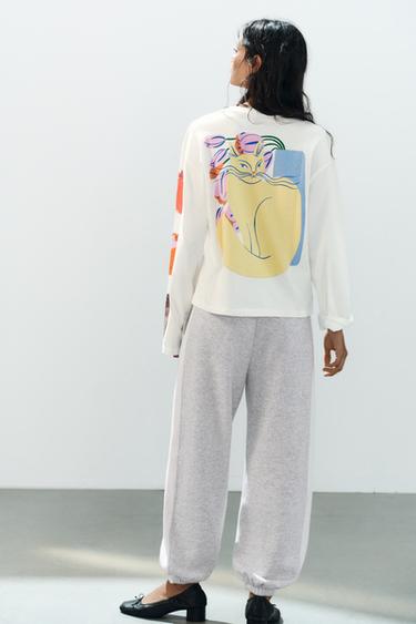 AGATHE SINGER PRINT T-SHIRT — Oyster-white 1