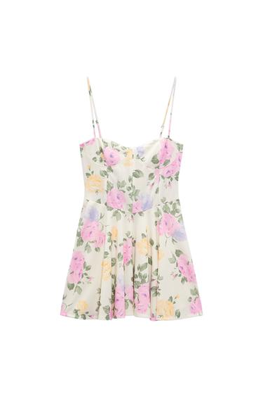 FLORAL CORSETRY-INSPIRED DRESS